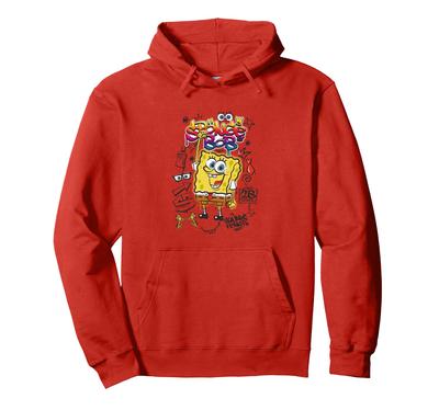 Толстовка с капюшоном SpongeBob SquarePants в стиле хип-хоп граффити