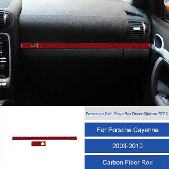 For Porsche Cayenne 2003-2010 Carbon Fiber Passenger Glove Box Panel Cover Strip