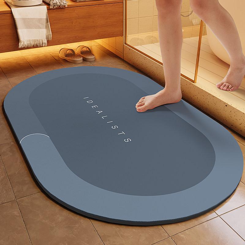 Export quick-drying diatom mud floor mat, water-absorbing non-slip foot mat, household bathroom door carpet, bathroom floor mat