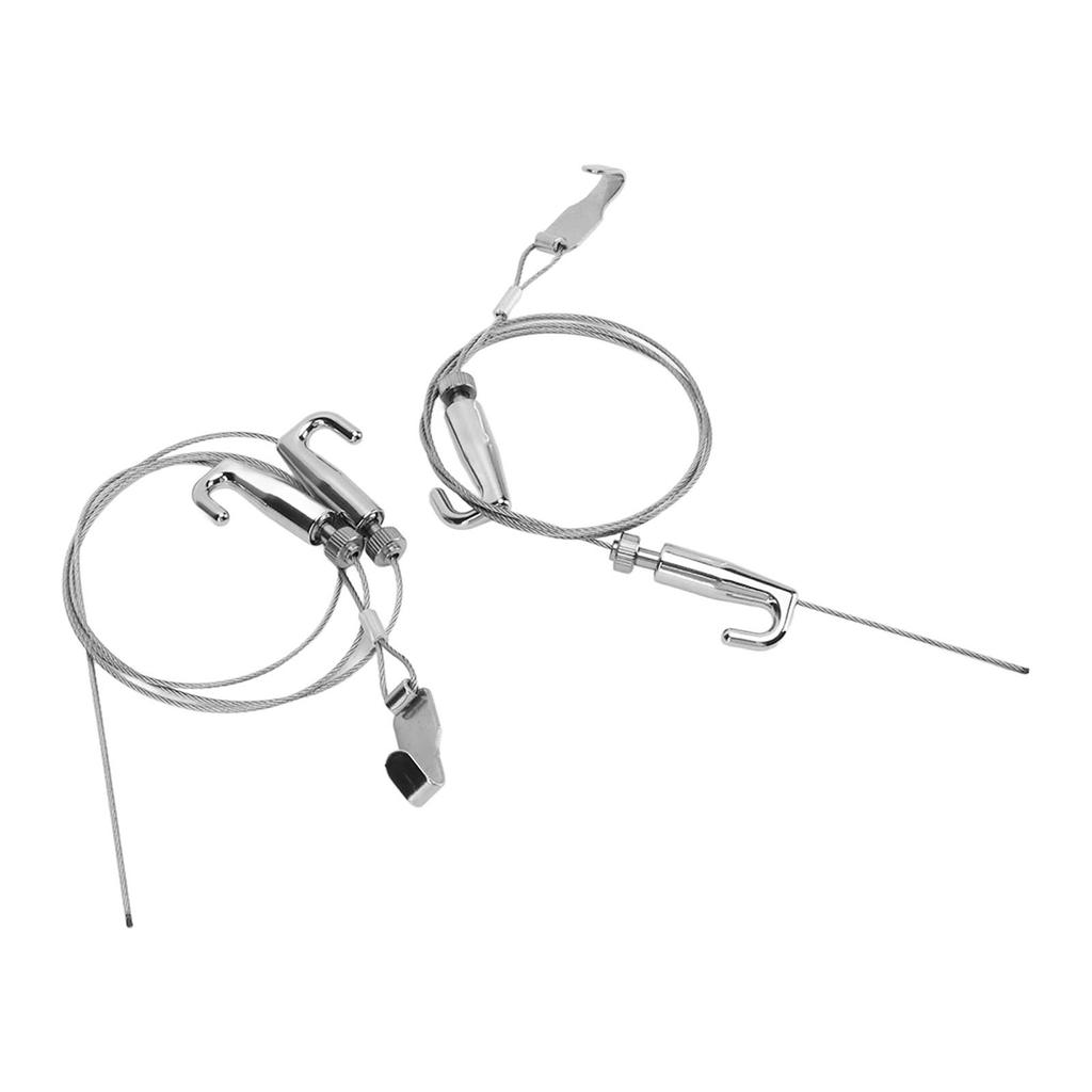 2pcs Adjustable Picture Hanging Wire with Hook 2m Length 33LBS Loading for Wall Picture Exhibition