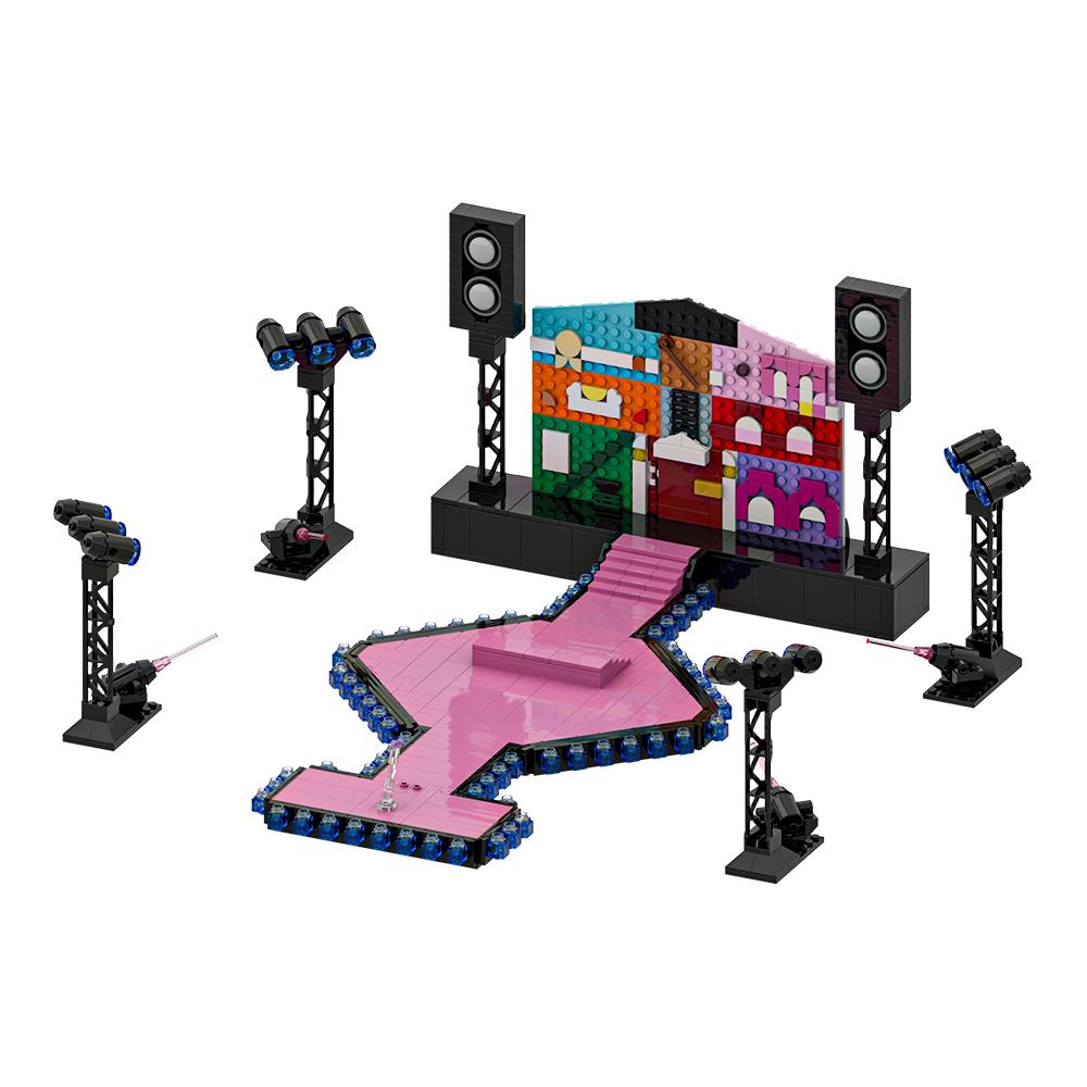 MOC Тейлор The Eras Tour Модель Строительные блоки Певица Тейлор Lover Дом Концерт Музыкальная Сцена Дизайн Кирпичный Игрушечный Подарок