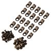 20x Boot Lace Hooks Lace Fittings Buckles With Rivets for RepairCampHikeClimb (bronze)