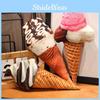 Cute Ice Cream Cone Plush Toy Pillow Strawberry Cream Chocolate Vanilla 20cm Stuffed Doll