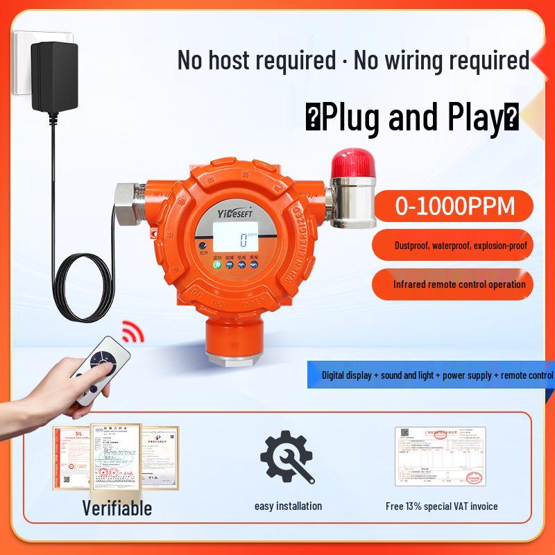 Explosion-Proof Hydrogen Alarm & Charging Station - Fixed Flammable Gas Detector