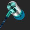 Fashion Braided Wired Volume Control Phone Stereo Sound Laptop In-ear Earphones