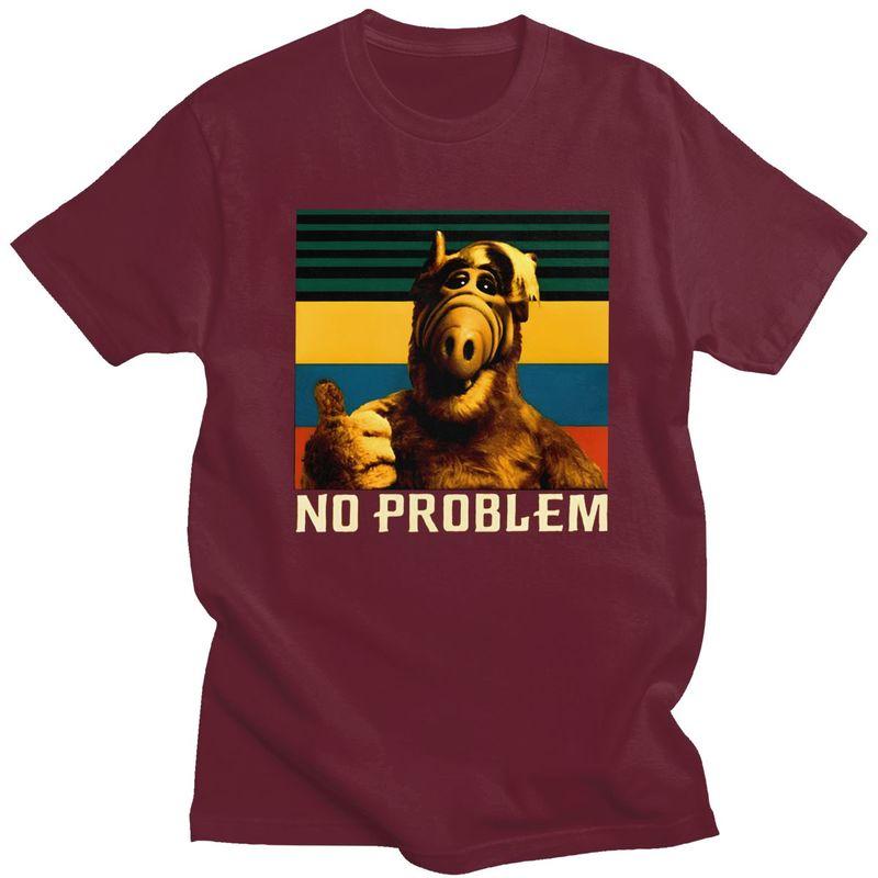 Custom No Problem Alf T Shirts for Unisex 100% Cotton Tees Alien Life Form Tshirts Short-Sleeve Casual T-shirt Clothes