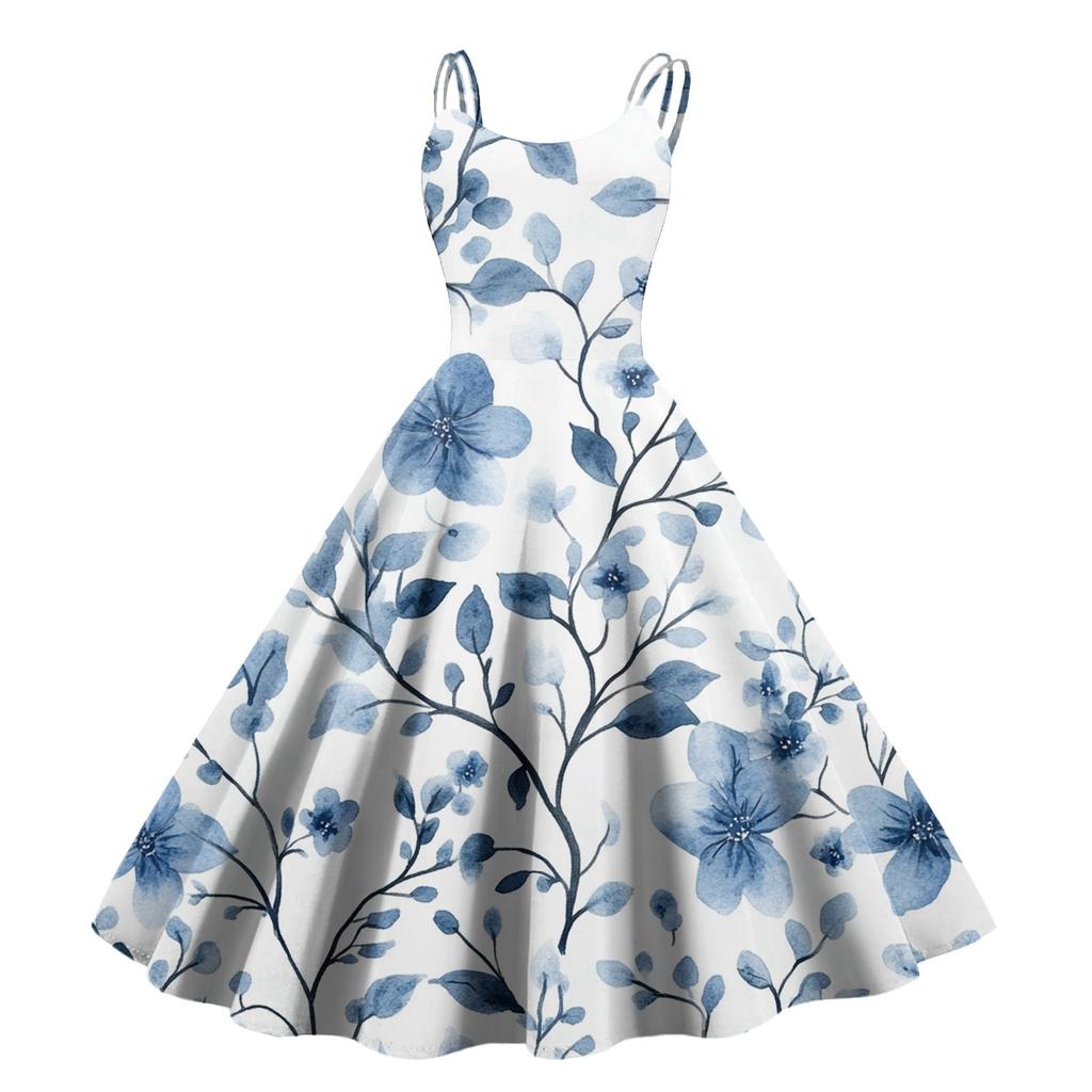 Женское сексуальное платье с открытыми плечами в стиле панк-винтаж с цветочным принтом