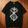 Berserk cotton shirt Unisex University harajuku  Retro Vintage Grunge tshirt anime streetwear korean clothes Graphic Grunge Gothic