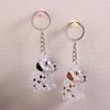 Cute Transparent Dog Hair Storage Cute Pendant Keychain Bag Pendant Couple Car Key Chains Jewelry Souvenir Collection Gift