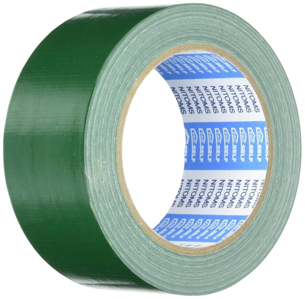 Nitoms PROSELF Colored Cloth Adhesive Tape 50mm Wide x 25m Set of for Trash and A9074 SE, Green, Long, 2, Packaging, Cardboard, Cans, Reinforcement,