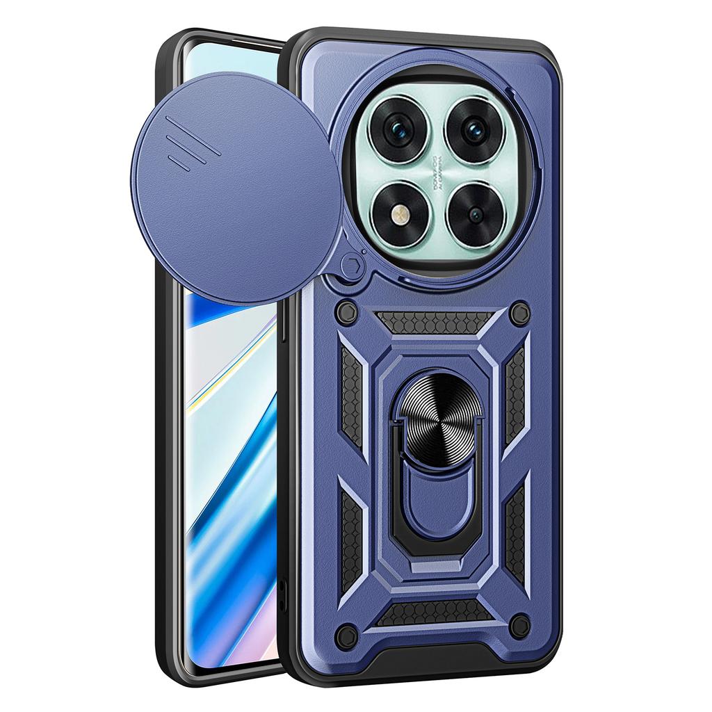 AMORUS Чехол для Xiaomi Redmi Note 14 Pro 5G/Poco X7 5G с подставкой, PC+TPU чехол для телефона со шторкой для камеры