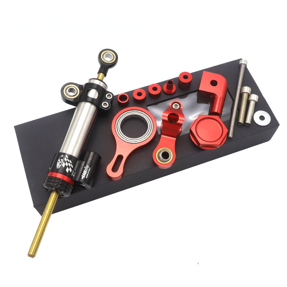 CNC Aluminum Adjustable Motorcycles Steering Stabilize Damper Bracket Mount Kit For YAMAHA YZF R6 2006-2020 R1 2002-2016 Silver
