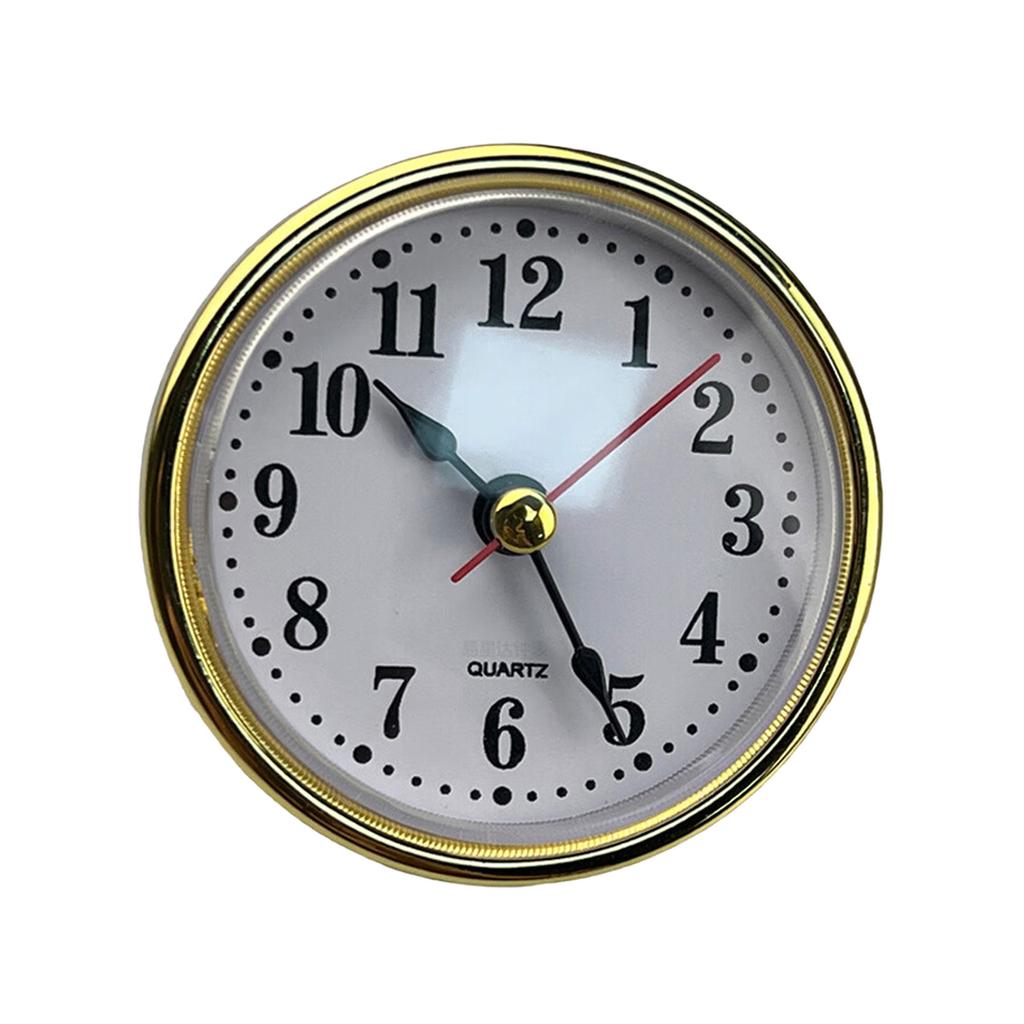 (65мм) Мини-кварцевый часовой механизм-вставка 2,56 дюйма с арабскими/римскими цифрами, сменный круглый кварцевый механизм, миниатюрные часы