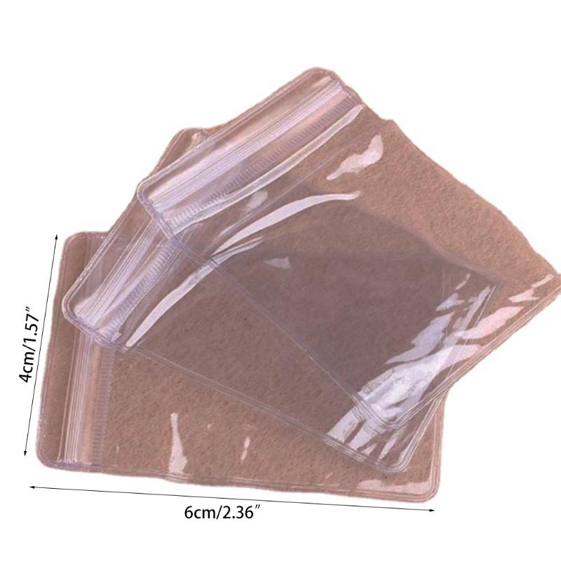 100pcs Clear Plastic Ziplock Storage Bag Jewelry Resealable Sealed Zipper Pouch