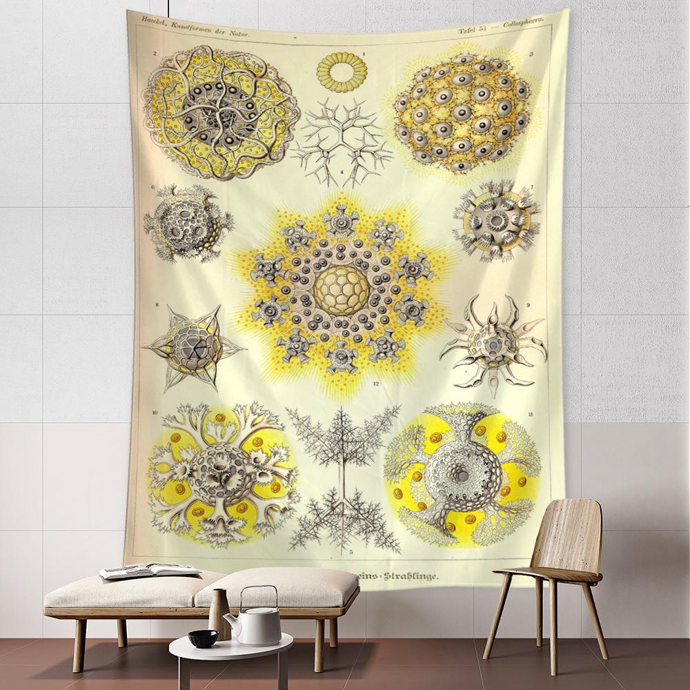 Осьминог Медуза Классификация Карта Гобелен Настенный Художественный Богемный Стиль Психоделический Общежитие Простой Домашний Декор