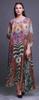 Phagun Floral & Animal Skin Womens Long Beach Kaftan Beachwear Bikini Coverup Maxi