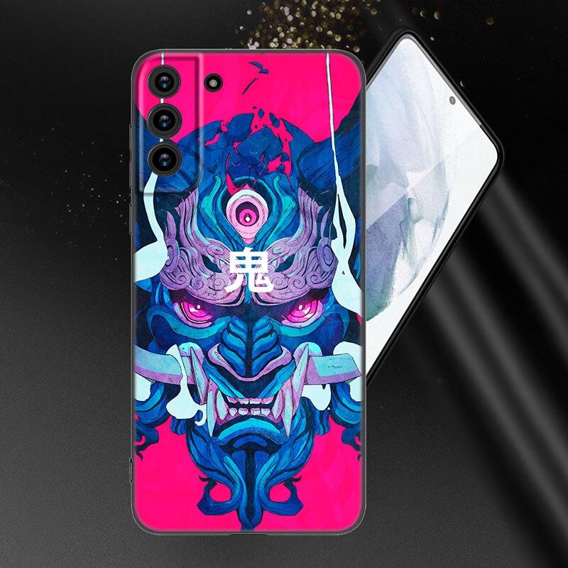 Модный чехол для телефона Samurai Demon для Samsung Galaxy S20 S21 FE S22 Ultra S10 Lite S10E S9 S8 Plus S7 Edge, мягкий черный чехол из ТПУ