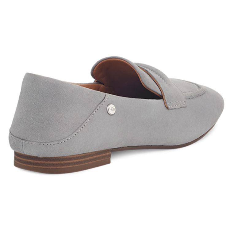 UGG Janaya Leather Chunky Heel Loafers Women Loafers Pebble-Grey 1128414-CBSD