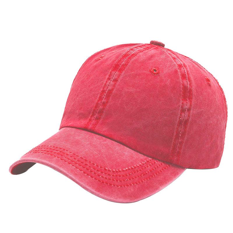 Hat Men's Korean Version Ins Retro Baseball Cap Women's Solid Color Hat Outdoor Sunshade Cap