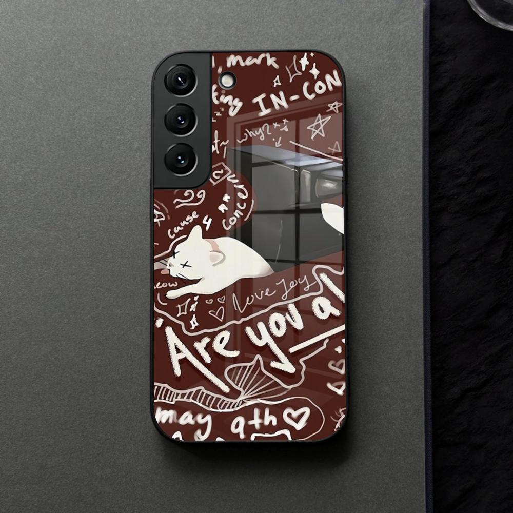 Мультяшный Чехол для Телефона Lovejoy Band Стекло Для Samsung Galaxy S21 S26 S25 S22 S20 S24 S23 Ultra Fe Plus A16 A34 A54 A24 Coque