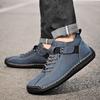 New 2025 Handmade Leather Men Boots Man Breathable Casual Leather Shoes Design Sneakers Men Ankle Boots Breathable Outdoor Boats