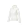 Li Ning Fitness Series Solid Color Reflective Ultra Light Down Jacket Women Outerwear Champagne-White AYMT092-1