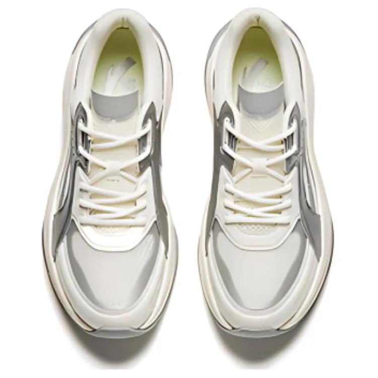 Anta Cushioning , Wear Resistant Low top Casual Shoes Women's Silver White (Unisex) Casual Shoes 122428885 5