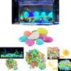 Смола Сад Аквариум Светящиеся Разноцветные Камни Гусиное Яйцо Флуоресцентные 10 Штук/пакет