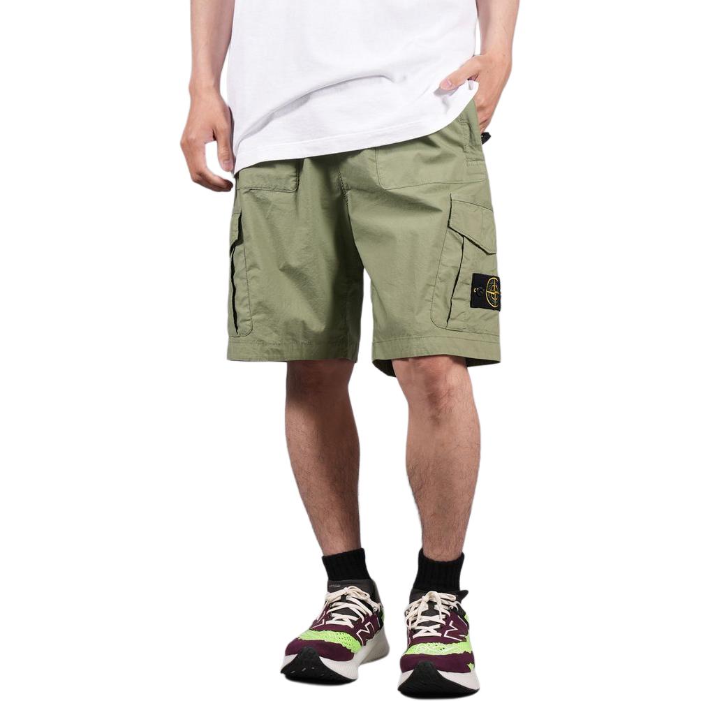STONE ISLAND Cargo Shorts Men's Army Green Moderate 7815L1003-V0055