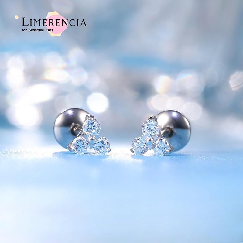 Limerencia Hypoallergenic Pure Titanium Earrings Medical Use Leaving the Second Piercing On Titanium Compatible with Metal Allergies Screw Type