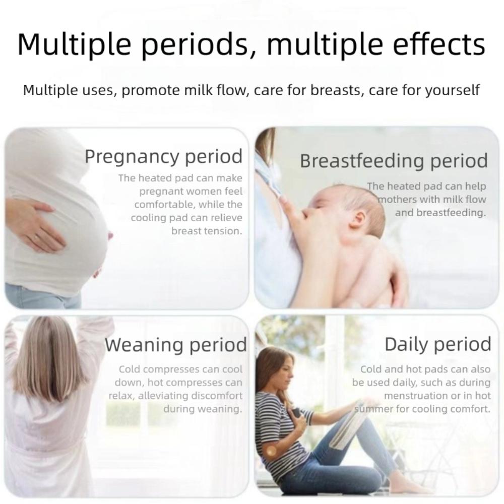 2pcs Reusable Breast Therapy Pads Petal Design Pain Relief Patch Postpartum Recovery