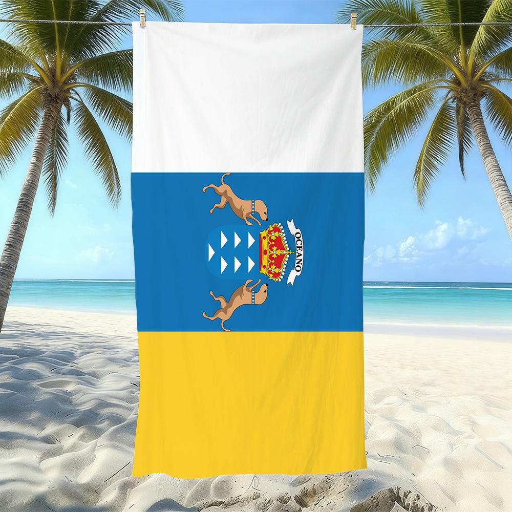 Пляжное полотенце из микрофибры с морским дизайном, большого размера, впитывающее, быстросохнущее, двустороннее, велюровое, банное полотенце, полотенце