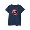Womens/Ladies Avengers Captain America Art Shield Cotton T-Shirt