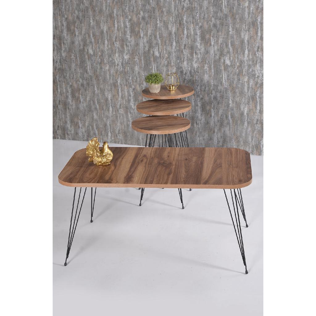 Столик для раскладывания 3 предмета Деревянный Оригинальный Точеная ножка Белый