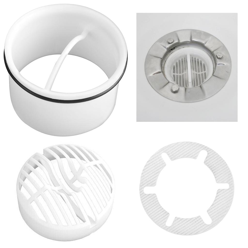 Shower Drain Hair Catcher and Dip Tube Set Practical Kitchen Water Sink Filter Multipurpose Bathroom Floor Drain Cover