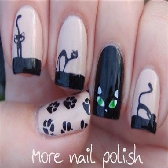 1 лист 12 типов переноса воды Наклейка для дизайна ногтей с рисунком кошек, обертывания для ногтей, наклейка