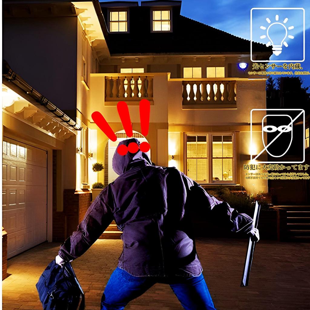 LED Light Bulb with Light Sensor, Night Light, Automatically Turns On When Dark and Off When Bright (No Human Detection), E26 Base (8.8W), 60W (80W