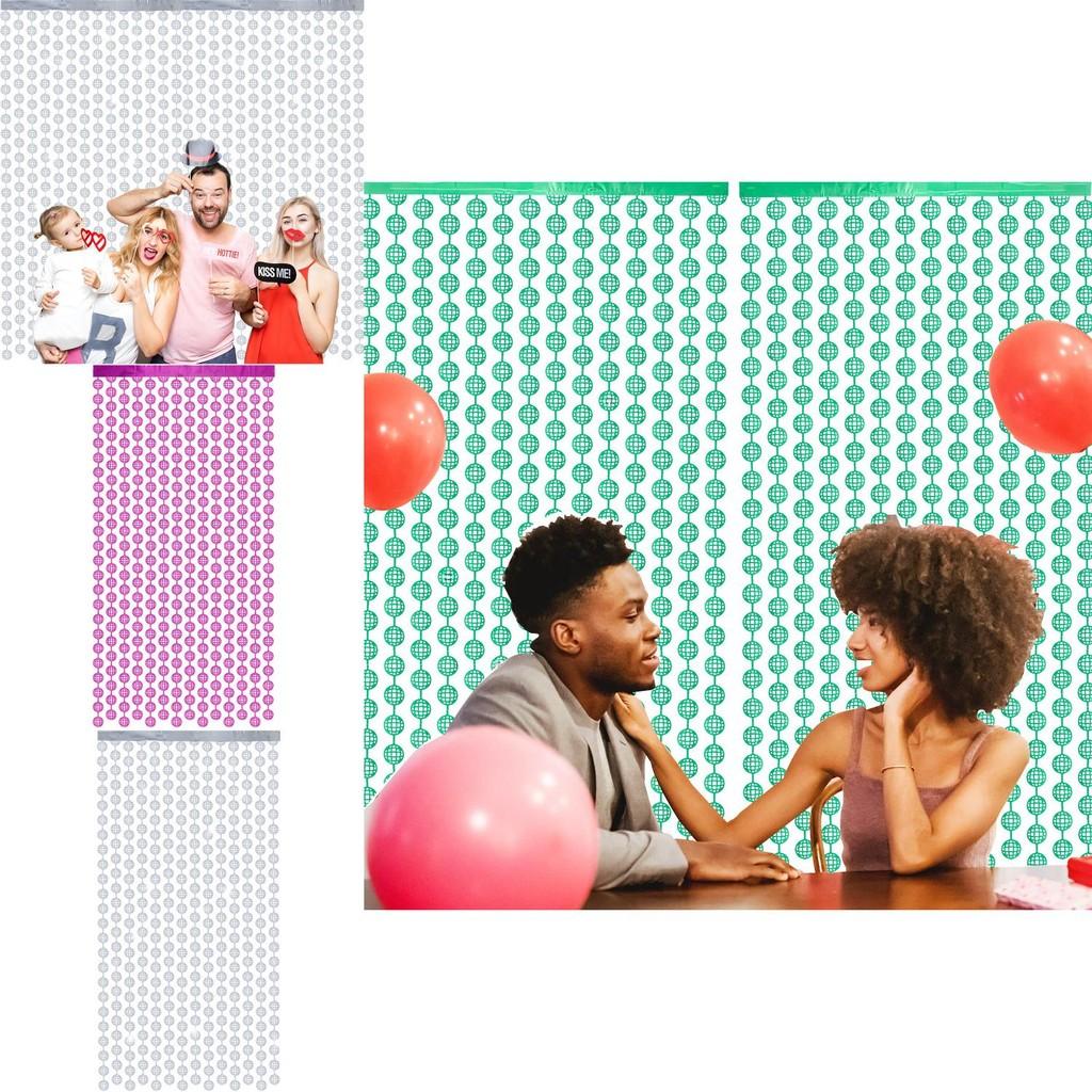 Elegant 2 Meter Silver Disco Curtain Shimmering Decoration For Memorable Events And Parties