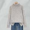 Sweater for Women Autumn Winter Thickened Warm Knitted Stretchy Long Sleeve Tops