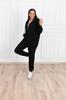 Women's Fashion Big Size Tracksuit Set 3 Thread Raised Double Plus Size Suit 3484-23