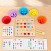 Wooden Montessori Color Sorting Matching Clip Beads Toy Fine Motor Training Early Learning Educational Games For Children Kids