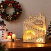 Nativity Advent Calendar Rustic Wooden Christmas Countdown Calendar Light-Up Tabletop Xmas Centerpiece for Cabinet Desk Shelf Mantel Decoration