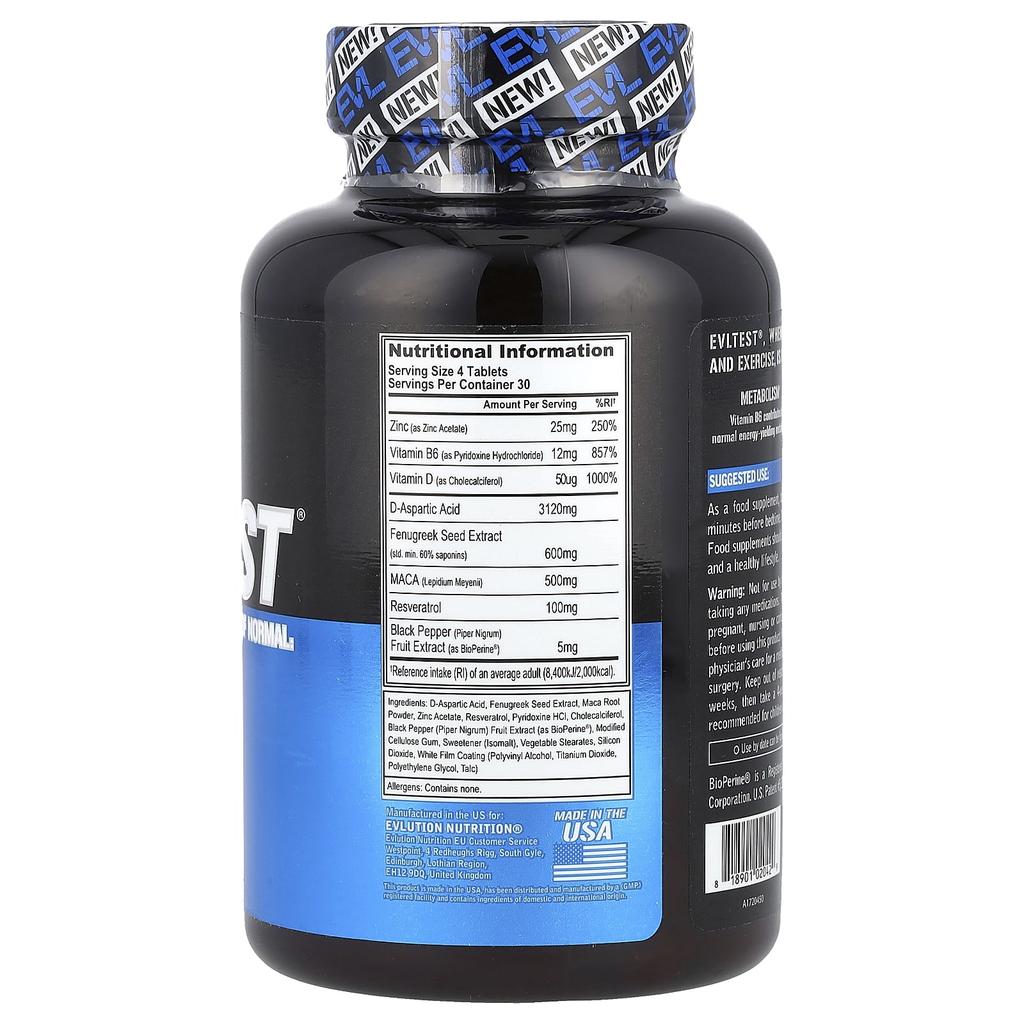 EVLution Nutrition EVLTEST®, 120 таблеток