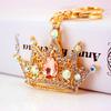 Elegant Crystal Crown Car Keychain Pendant for Women