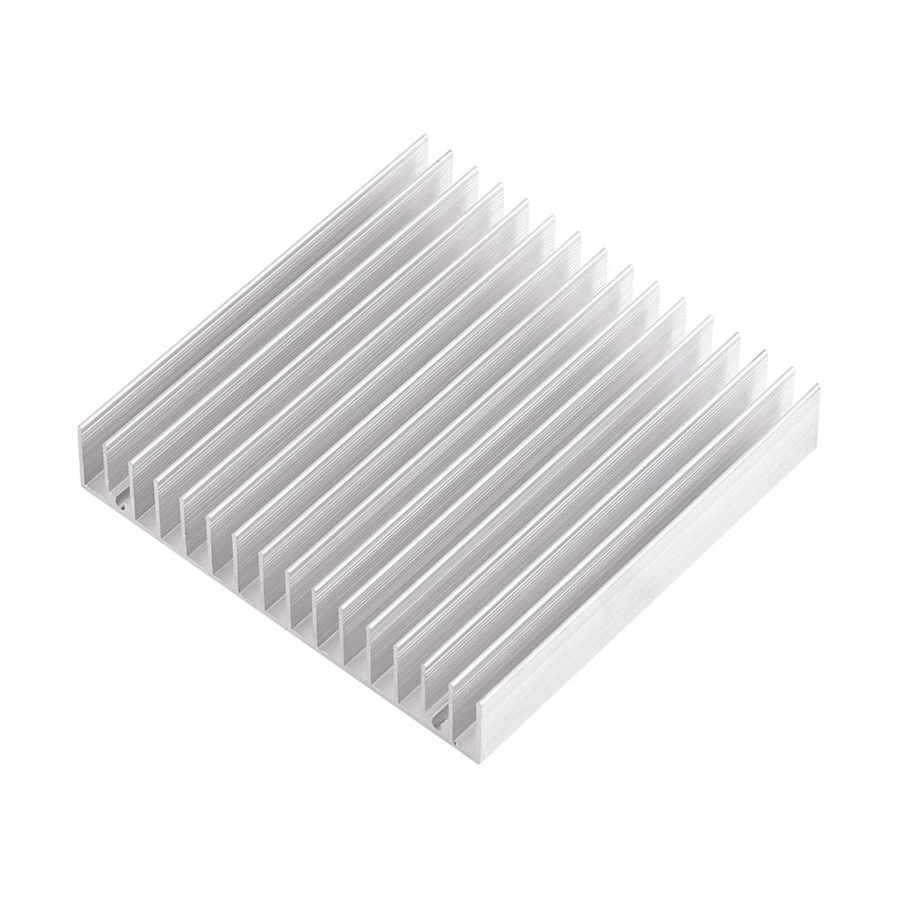 1pc Aluminium Heatsink Good Thermal Conductivity Heat Sink Cooling Fin 100*100*18MM