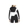 Nike Sportswear Color-Block Fleece Crop Hoodie Women Hoodie Black White DM6360-010