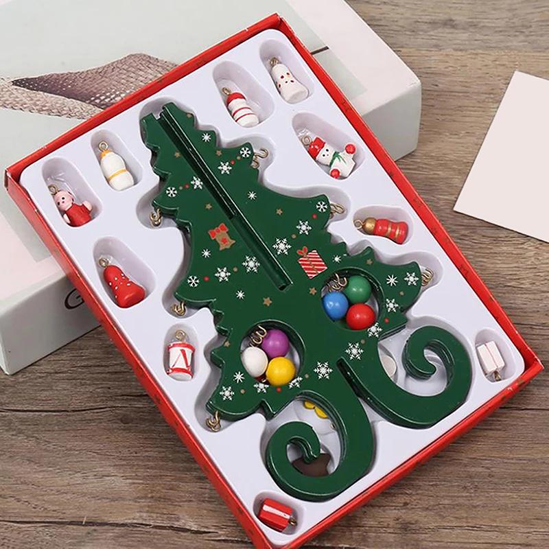 Creative DIY Wooden Christmas Tree Window Shop Mall Desktop Display Props Ornament Holiday Gifts Decoration Ornaments 2026