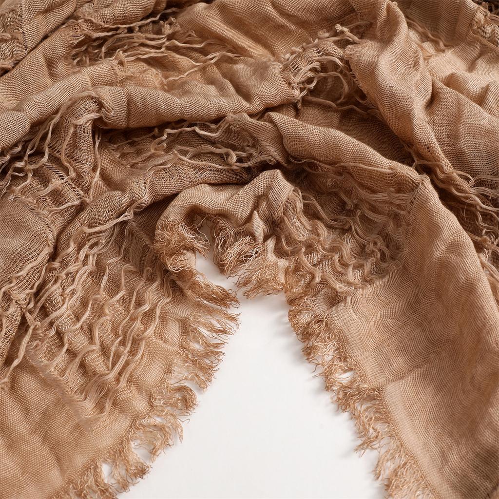 Ripped Hole Tassel Hip Hop Punk Scarf Women Cotton Linen Gothic Vintage Hijab Ethnic Style Apocalyptic Scarf Cape
