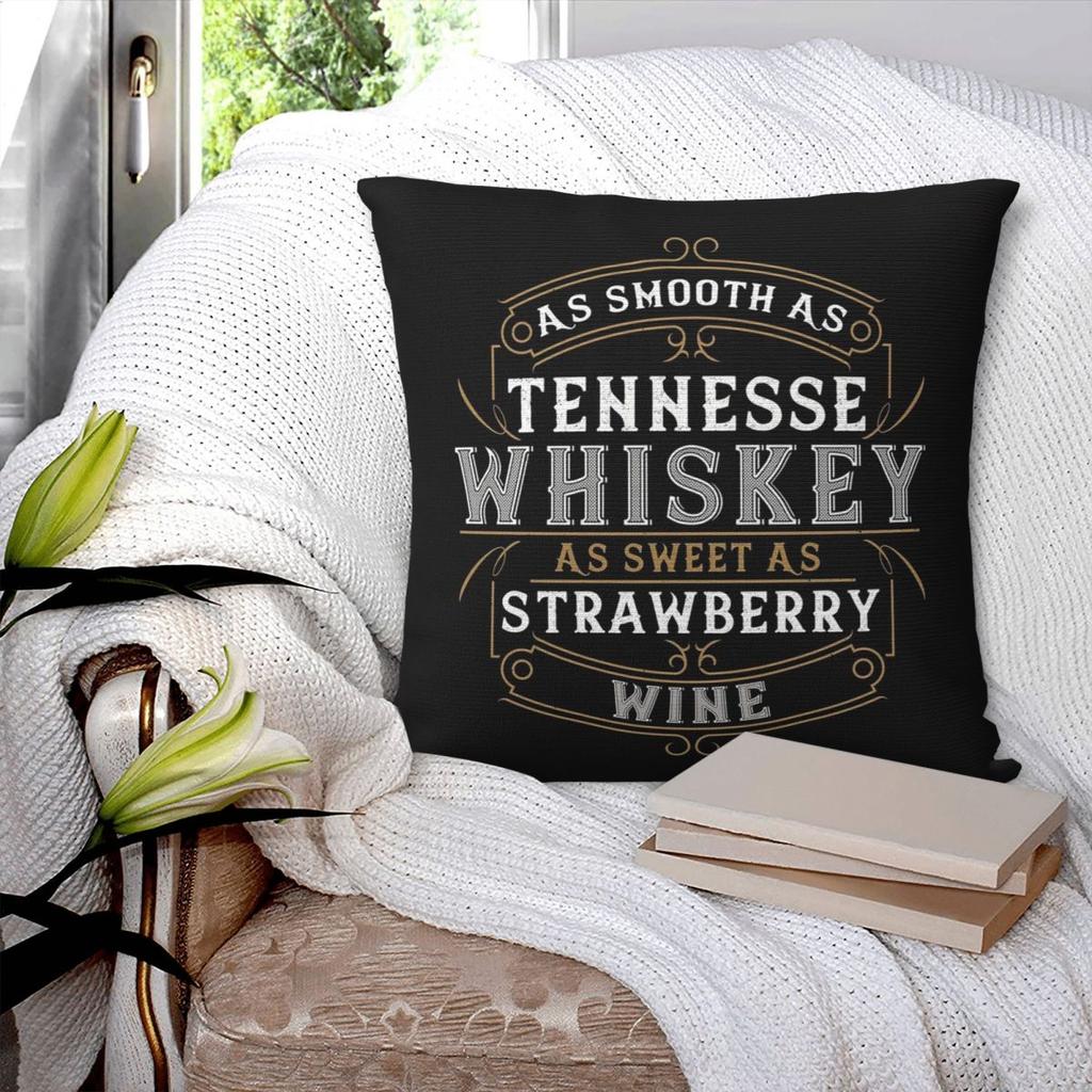 As Smooth As Tennessee Whiskey Square Pillowcase Pillow Cover Polyester Cushion Decor Comfort Throw Pillow for Home Car