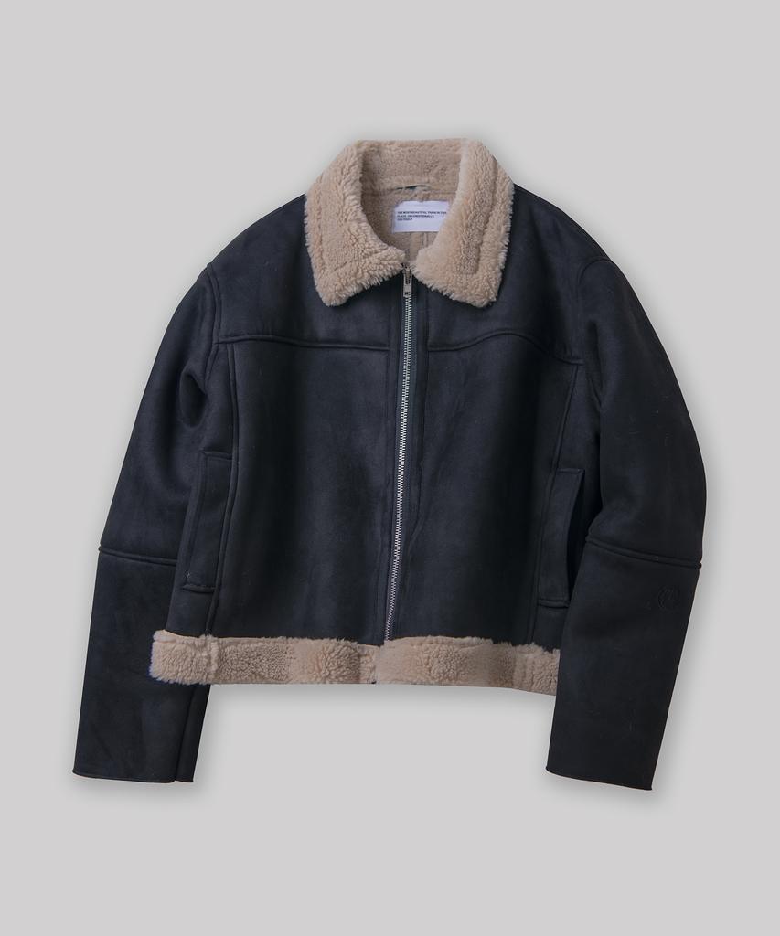 Куртка Place Studio Vintage Washed Minimal из замши и овчины_3 цвета
